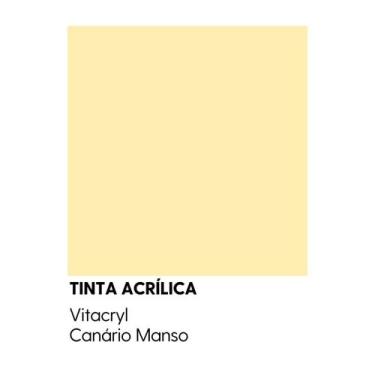 Imagem de Tinta Emborrachada Acetinada Amarelos - Vitacryl, Canário Manso, 3,6 l