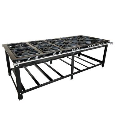 Imagem de Fogão Industrial de Centro 10 Bocas Duplas Cefaz Linha Diamond Baixa Pressão C-CFZD-062