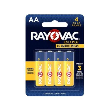Imagem de Pilha Zinco Aa4 Rayovac Amarelinhas Cartela Com 04 Unidades
