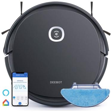Imagem de Aspirador de Pó Robô DEEBOT OZMO U2 com Controle Remoto e Conexão WI FI, 110v, ECOVACS OZMOU2, Preto