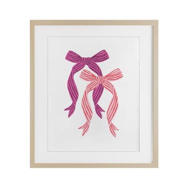 Imagem de Stupell Industries Impressão emoldurada de bétula de arco duplo magenta e vermelho por Krissy Mast, 40,6 x 33,5 cm