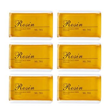 Imagem de 6Pcs Violino Rosin Bow Cordas Rosin Instrumento Acessório Baixa Poeira Universal para Viola Violoncelo Premium Adesão Suave Jogando Fácil de Aplicar Forte Aderência 6 Pieces Rosin (Amarelo)