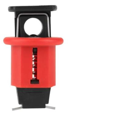 Imagem de Bloqueio do Disjuntor Em Miniatura Bloqueio de Segurança Elétrica para Isolamento de Energia Nylon de Metal Vermelho Universal 4,2 X 2,5cm Gerenciamento Portátil