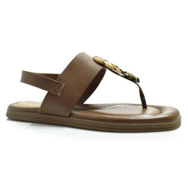 Imagem de Sandália Rasteira Feminina Modare, Marrom, 37