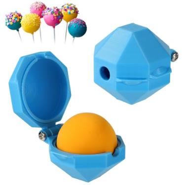 Imagem de 2un Formas Redondas para Bolo Pop, Formas Bolo Redondas Premium Plástico Assar Acessórios Práticos Utensílios para Cozinha Doméstica Padaria Loja Sobremesas (Azul)