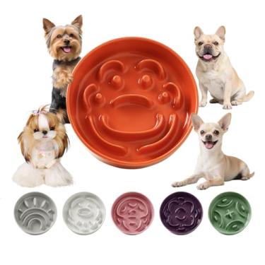 Imagem de Tigela de cerâmica para alimentação lenta para gatos - Prato de ração para cães pequenos com design de labirinto - Tigela para alimentação de gatos - Alimentador lento para alimentação de animais de