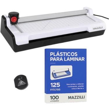 Imagem de Kit Plastificadora 3x1 A4 + 100 Plástico Plastificação KP08 - RRister 