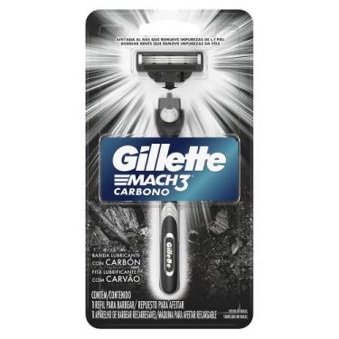 Imagem de Aparelho De Barbear Mach3 Carvão - GILLETTE