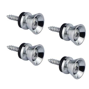 Imagem de 4 pcs Chrome Strap Lock Button Knobs Metal End Pin for Acoustic Guitar Classical Guitar Electric Guitar Bass Ukulele,etc