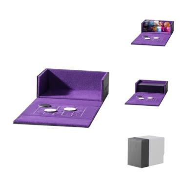 Imagem de Mage Tech Backpack Token Box (Adventurer Module) - Snap-On Back Panel - Built-in Life Tracker - Holds 30+ Counter Dice or Double-Sleeved Cards - MTG Commander/EDH & More (2. Eclipse (Black/Purple))