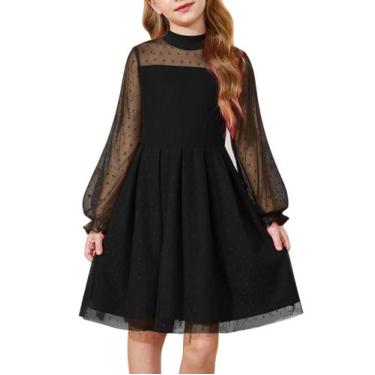 Imagem de Vestido formal feminino Arshiner Halloween Fall Tule preto 10-12