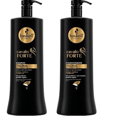 Imagem de Haskell Kit Shampoo 1L + Condicionador 1L - Cavalo Forte - Hidratação, Força, Brilho, Crescimento e Prevenção à Queda