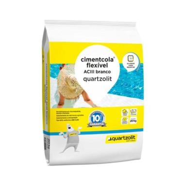 Imagem de Argamassa Flexivel Aciii Branco 20Kg Quartzolit