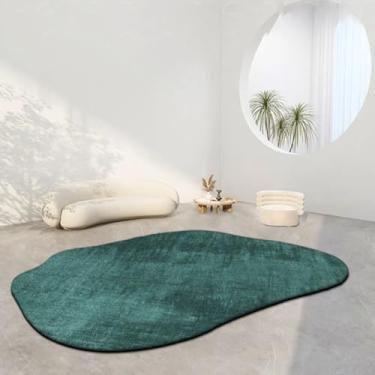 Imagem de Tapetes ovais para sala de estar, quarto infantil, tapete macio e fofo de cabeceira, tapetes curtos e felpudos para áreas grandes (180 x 280 cm) / TS039-Flannel-10)