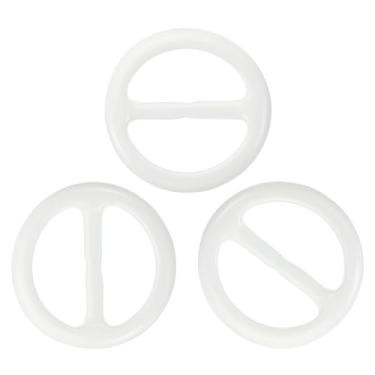 Imagem de Clipe de anel de cachecol de resina de 3,5 cm, 8 peças, círculo, redondo, cachecol, fivelas para mulheres, lenço de seda, camiseta solta, decoração, branco, estilo 5