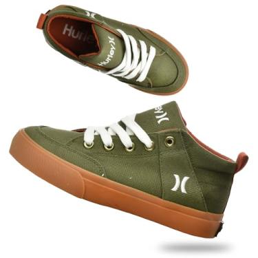 Imagem de Hurley Tênis de skate unissex para crianças, Cáqui/Bronze, 6 Big Kid
