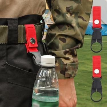 Imagem de 2 peças clipe de fivela para pendurar fivela portátil para garrafa de água porta-chaves clipe de garrafa de água mineral para cinto de mochila