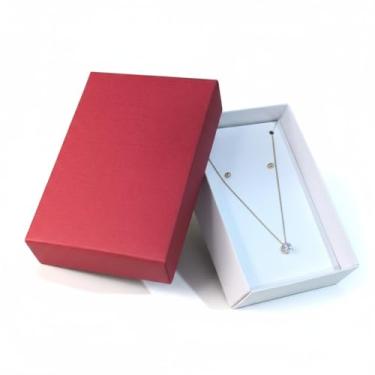 Imagem de caixas Joias de Papel com Berço | 8 x 12 x3 cm | Bijus, Semi Joias, Colar, Brincos | azul (25,Vermelho)