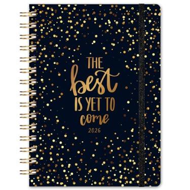 Imagem de Agenda semanal e mensal, semanal e mensal, agenda de calendário com encadernação de fio duplo