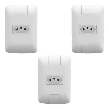 Imagem de Tomadas Simples 20A Tramontina Aria Embutir 20 Amperes 3 Uni