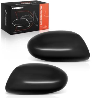 Imagem de A-Premium 2 peças de tampas de espelho retrovisor do lado do motorista e do passageiro - compatível com Mazda 3 2010 2011 2012 2013 - preto liso, sem furo de seta