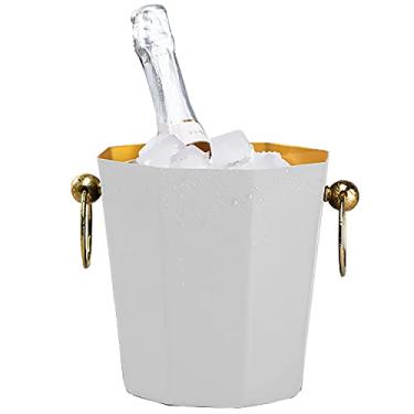 Imagem de GNHGDFFDF Balde de gelo, balde de ampanhe de aço inoxidável, balde de gelo para bebidas de cerveja Wineampagne Evenlyills, com pinças