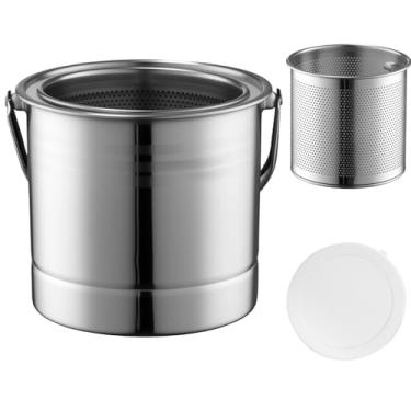 Imagem de QITIUNLXY Ferramentas de limpeza de pincéis de tinta - Lavadora de pincéis de aço inoxidável com filtro removível e tampa à prova de poeira, copo de enxágue de grande capacidade de 1,644 g para