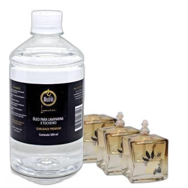 Imagem de Kit 3 Lamparinas Decorativa Quatro Estações+ 500Ml De Fluido - Velas b