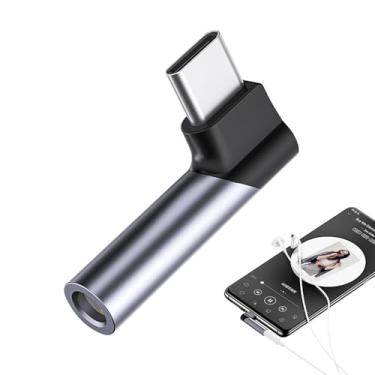 Imagem de Adaptador USB C para fone de ouvido, adaptador de conector de fone de ouvido tipo C - USB tipo C para 3,5 mm C para dongle de áudio para telefone