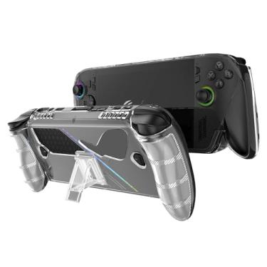 Imagem de Capa protetora para Rog Xbox Ally X/Rog Xbox Ally com suporte para Rog Xbox Ally Game Handheld 2025 Acessórios à prova de choque antiderrapante anticolisão transparente