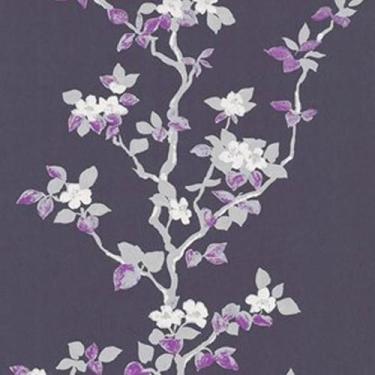 Imagem de Papel De Parede K&G Floral Cerejeira Roxa E Lilás - K&G Papel De Pared