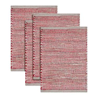 Imagem de RIANGI Jogo americano de juta conjunto de 4 - jogo americano de tecido boho para mesas de jantar, estilo rústico de fazenda, algodão e juta, tapete de mesa colorido neutro, 33 x 48 cm, decoração de