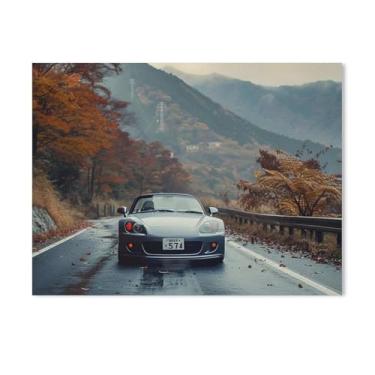 Imagem de HouLaiZhe Pôster conversível Jdm S2000 em tela, decoração estética para quarto, sala de estar, escritório, 45 x 60 cm