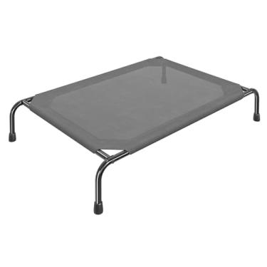 Imagem de Simple Trending Cama elevada para cães grandes, berço elevado à prova d'água para uso ao ar livre, cama de rede respirável refrescante, 121 x 77 cm, cinza escuro
