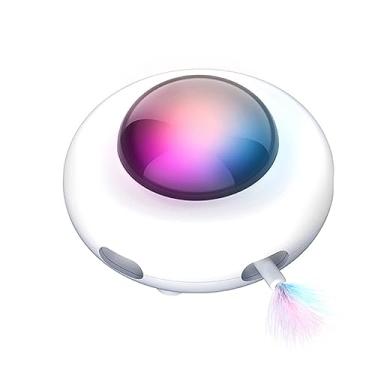 Imagem de Brinquedo Elétrico para Gato UFO Automático com Varinha de Penacho Entretenimento Próprio Pet Amantes Gatos
