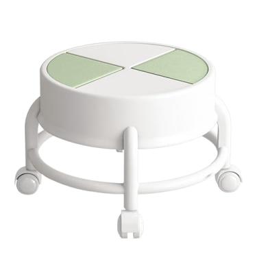 Imagem de Banco de rolamento de baixa altura, cadeira de banco de roda com assento de baixo | Assento para cadeira rolante de baixa altura com rodas - Banqueta móvel resistente de baixo rolamento rodas