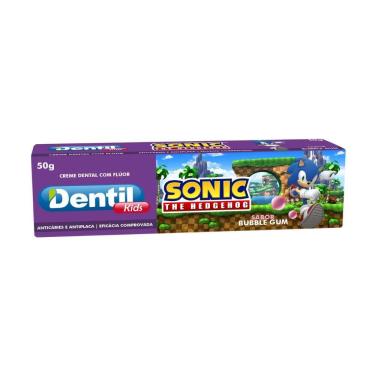 Imagem de Creme Dental Dentil Kids Sonic The Hedgehog Sabor Bubble Gum 50g