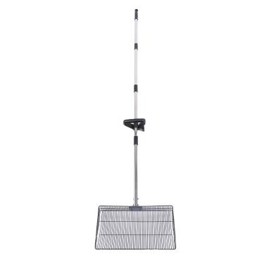 Imagem de Cryfokt Grande Colher de cocô de Frango de Metal Ajustável para Limpeza Eficiente Em Galinheiro para Fácil Uso Pá Telescópica de Aço Inoxidável para Peneirar Maca de Frango para Gato