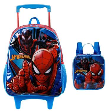 Imagem de Kit Mochila de Rodinha Xeryus Homem Aranha 11650-Masculino