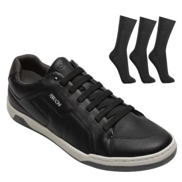 Imagem de Kit Sapatênis Ferracini Lexus Masculino + 3 Pares de Meias