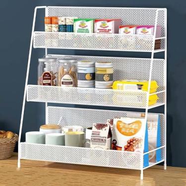 Imagem de 2 3 4 níveis Snack Batata Chip Display Rack para bancada, organizador de bebidas suporte/prateleira para escritório em casa caixa mesa supermercado, balcão suporte de armazenamento de fio de alimentos