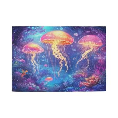 Imagem de Burbuja Jogo americano conjunto de 6, tapetes de mesa antiderrapantes laváveis e resistentes ao calor, para cozinha, mesa de jantar, ambientes internos e externos