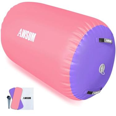 Imagem de AWSUM 1 peça de rolo de ar inflável de cilindro de ginástica para treino de mola traseira para octógono, equipamento de ginástica, sem bomba elétrica
