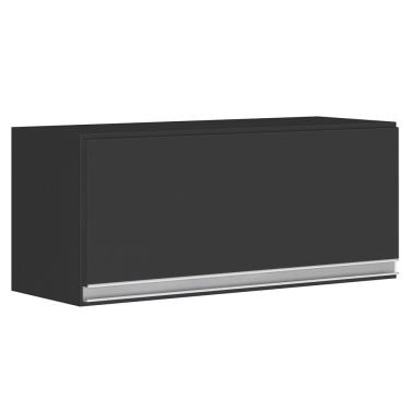 Imagem de Armário Aéreo Multiuso Geladeira Lux 70cm 100% Mdf 01 Porta Basculante Preto - Abmaza