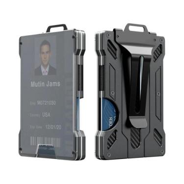 Imagem de Carteira Slim Masculina Com RFID, Capacidade Para 15 Cartões, Clip De 