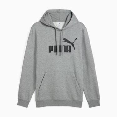 Imagem de Blusa Puma Moletom com Capuz Essentials No. Logo Cinza-Unissex