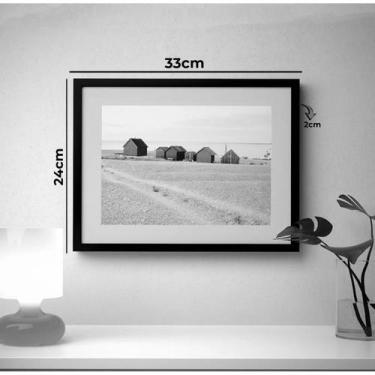 Imagem de Moldura A4 21x30 Certificado Impressão Fotografia Com Vidro - Marrom -