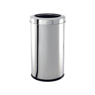 Imagem de Lixeira com Aro Brinox Decorline 21,2 L - Ø 25 x 46 cm Aço Inox, Inox