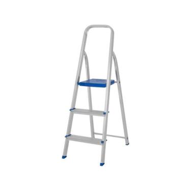 Imagem de Escada Mor 5101 3 Degraus Alumínio Dobrável
