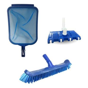Imagem de Kit Limpeza Peneira Aspirador 8 Rodas E Escova Curva - a flex